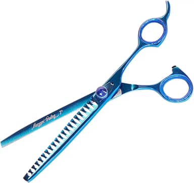 Tesoura Maryam Tubarão 7" Tosa Pet Shop Profissional (Azul)