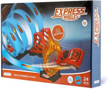 Pista de Corrida Extreme Action com 4 Loop e Carrinho Multikids - BR1019