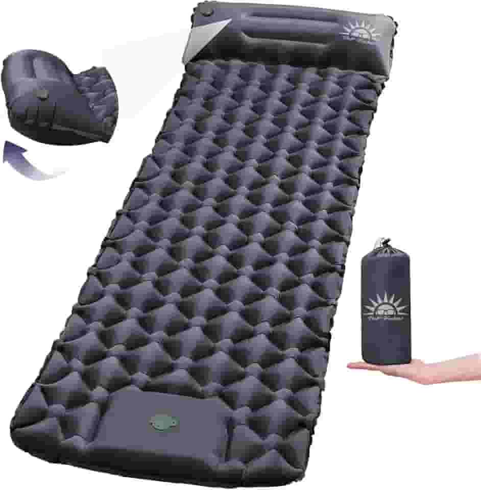 Colchonete Camping Colchão Inflável Solteiro, Praticidade e Conforto,Acampamento Acessorios
