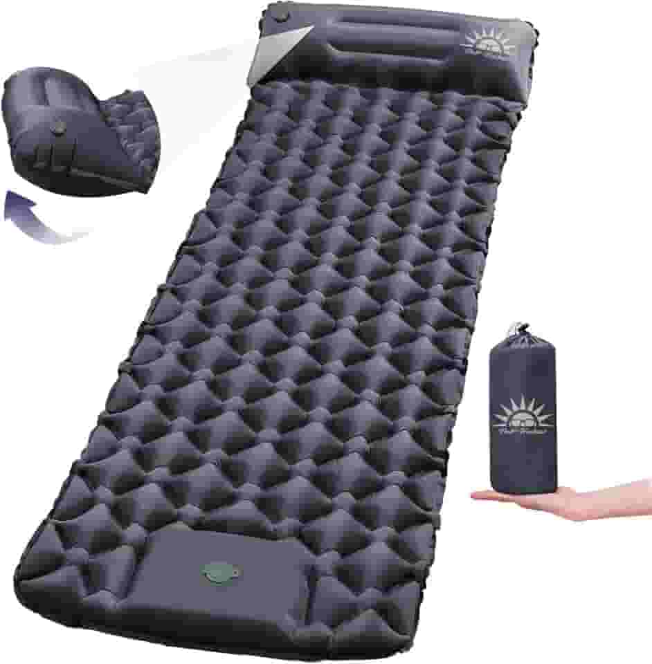 Colchonete Camping Colchão Inflável Solteiro, Praticidade e Conforto,Acampamento Acessorios