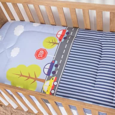 Edredom Bebê Personagens Dupla Face Menino/Menina (Carros)