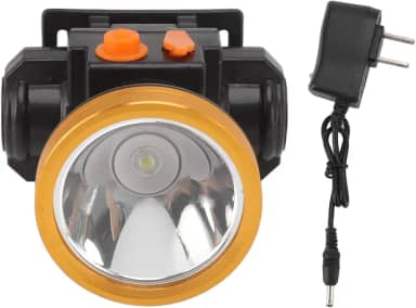 Farol Frontal Recarregável à Prova D'água, Farol Externo de LED Com Ajuste de 3 Velocidades para Caça, Acampamento, Pesca, Plugue Dos EUA 100-240V