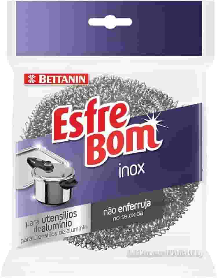 EsfreBom - Esponja Aço Inox, Embalagem Unitária, Bettanin