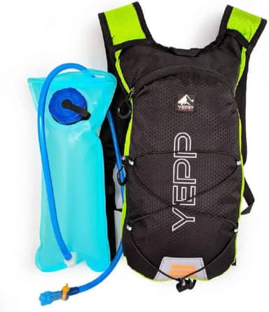 Mochila Hidratação Refil de Água 2L Impermeável Ciclismo Corrida Bik Bicicleta Cor:Verde