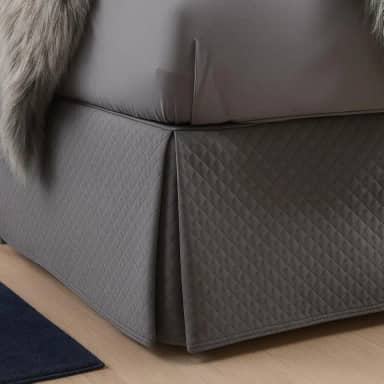 Saia para Cama Box Casal Matelada Lindas em Poliéster Vários Tamanhos(Cinza-Casal)