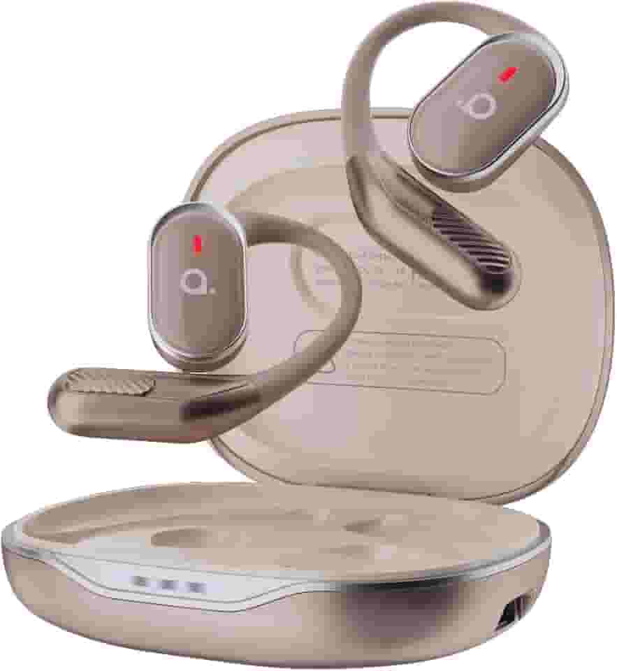 Fone De Ouvido Bluetooth Esportes, Basike T6, IPX5/OWS Fone de Ouvido Estéreo Hi-Fi, Suporta Chamadas de Voz, 60 Horas em Standby Para Corrida e Exercícios ao Ar Livre (Ouro Posa)