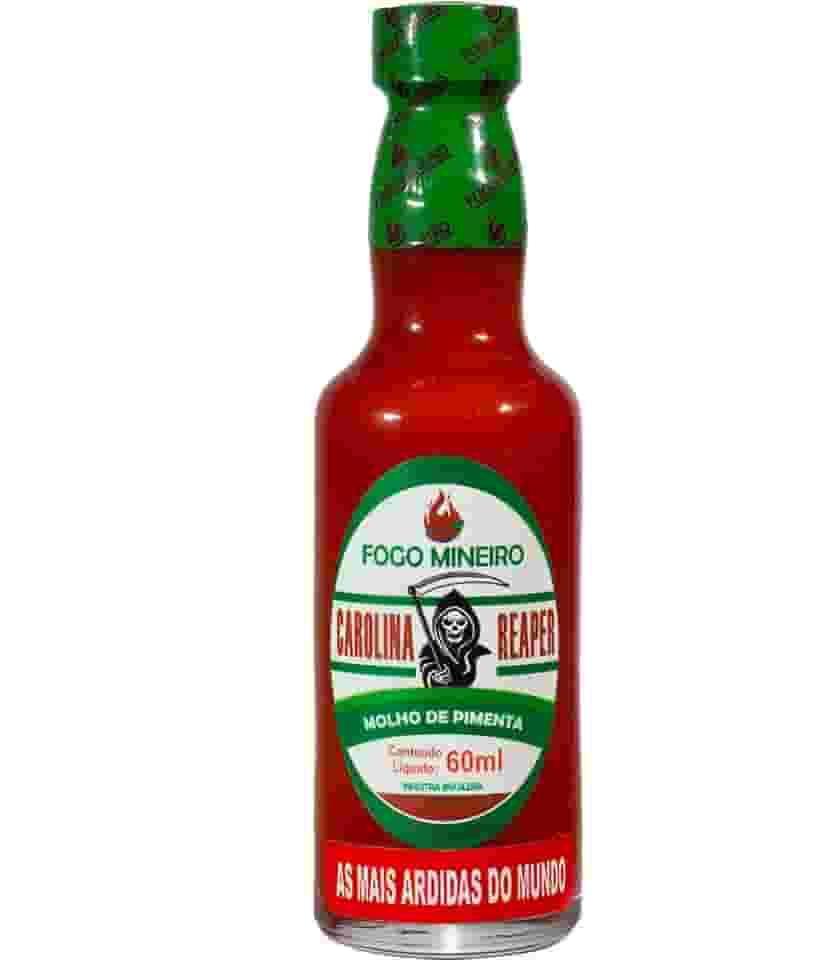 Molho Pimenta Carolina Reaper Legitima 60ml - Fogo Mineiro