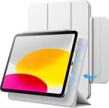 JETech Capa Magnética para iPad (A16) 11ª/10ª Geração (2025/2022), Fixação Magnética, Case Fina para Tablet com Despertar/Sono Automático (Branco)