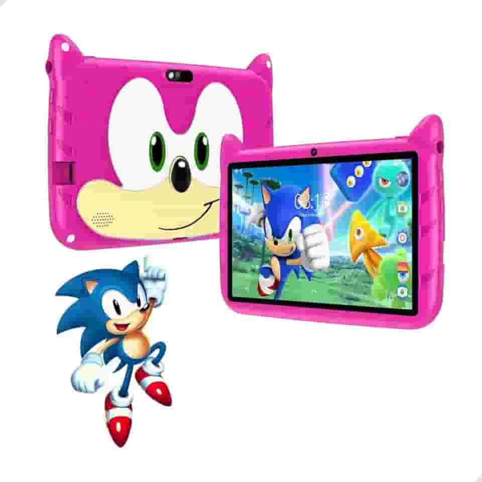 Tablet Infantil Sonic Smart Rosa – Aprendizado Divertido, Jogos Educativos e Controle Parental Seguro