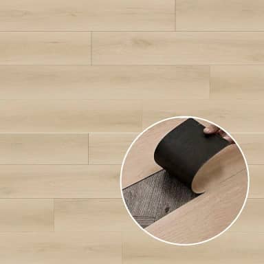 Piso Vinílico Auto Adesivo Régua Madeira Manta Caixa 5m² Bege Liso - Brinovar