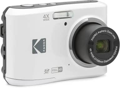 KODAK Câmera digital PIXPRO Zoom FZ45-WH de 16 MP com zoom óptico de 4X, ângulo amplo de 27 mm e tela LCD de 2,7 polegadas (branca)