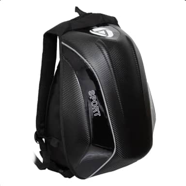 Mochila Moto Grande Aerodinamica Impermeavel Porta Capacete Efeito Fibra de Carbono Qualidade Premium