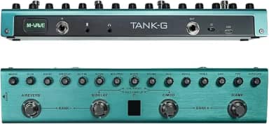 Pedal de Guitarra Multi-Efeitos Tank G, Effects pedaleira guitarra Reverb Delay MOD AMP Bateria lítio cuvave/mvave Recarregável, 36 Presets, 9 amp, 8 IR Cab Slots, 3 Simulação, Delay, Reverb Efeitos