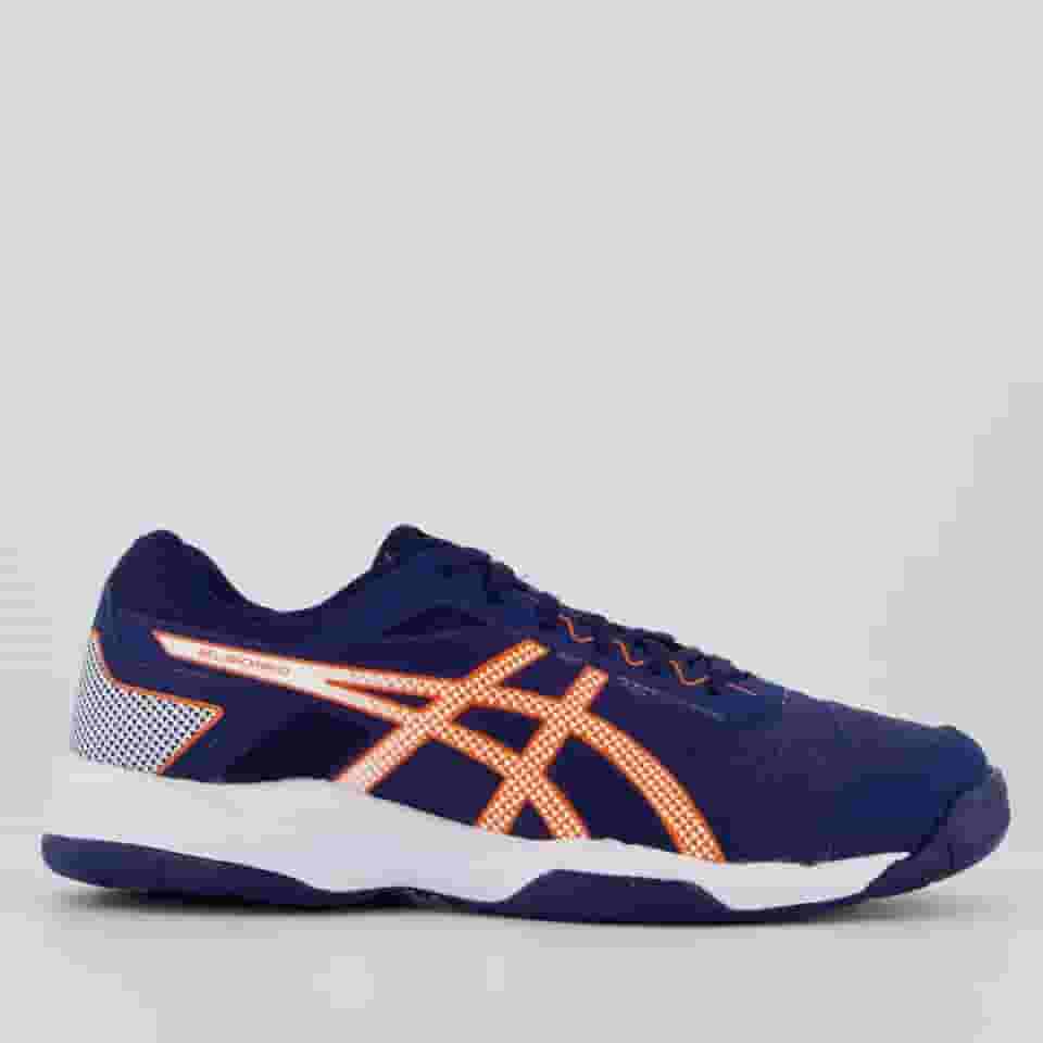 Tênis Asics Gel-Backhand Marinho Branco e Laranja