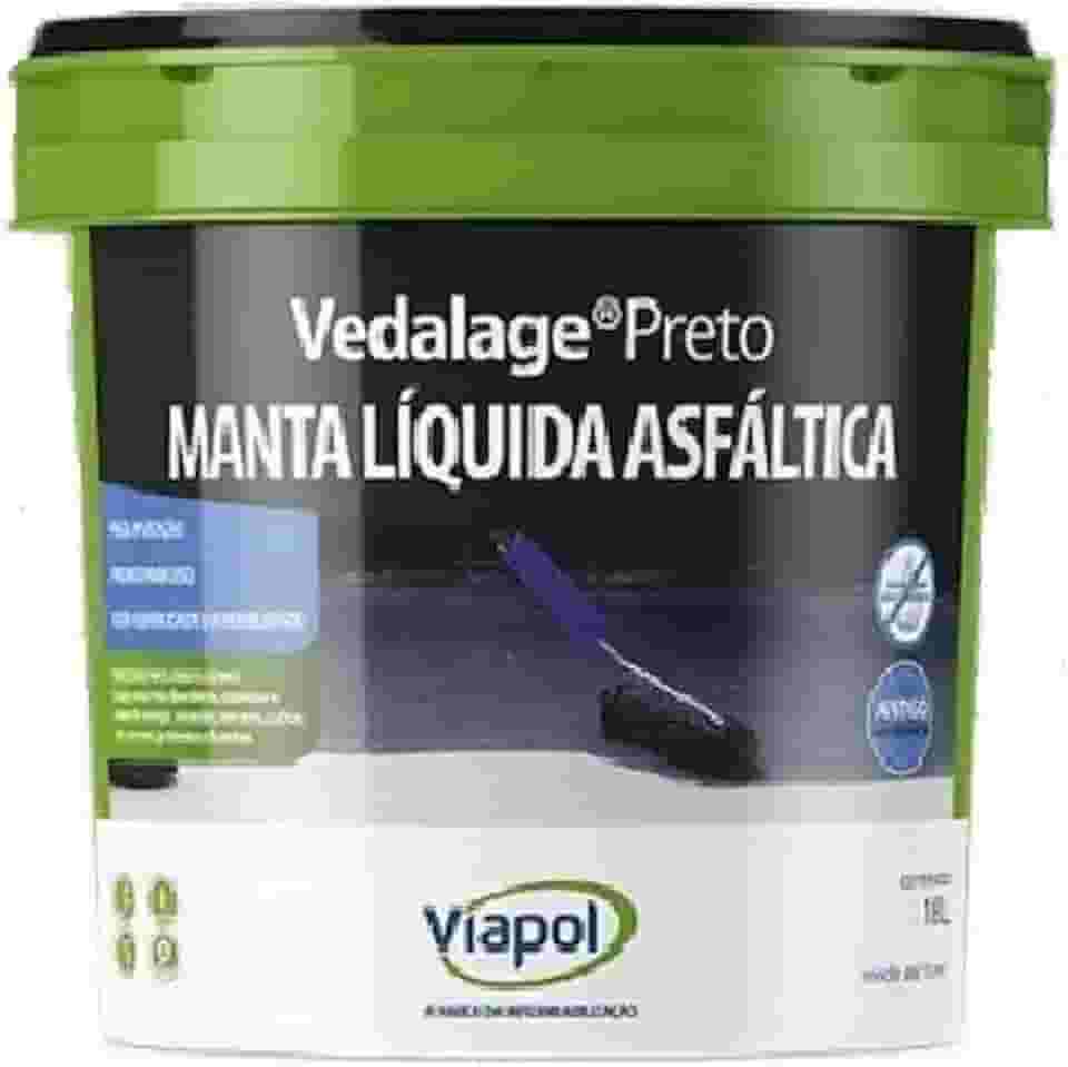 Manta Liquida Asfáltica Vedalage Preto 3.6kg - Viapol
