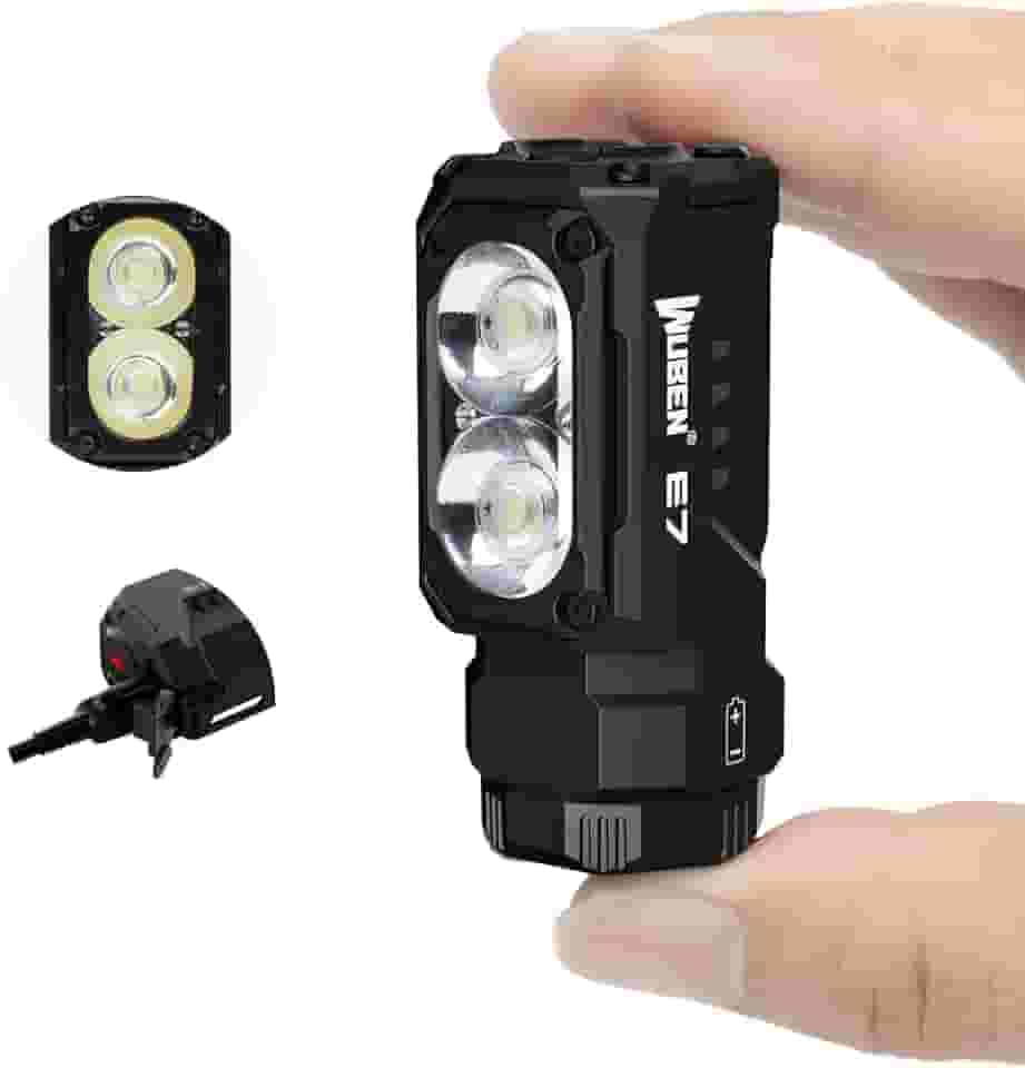 WUBEN E7 1800 Lumen Mini Lanterna Recarregável com Ímã - Lanterna EDC Super Brilhante de 6 Modos, LED Recarregável Tipo C; Lanterna de Bolso IP68 para Uso de Farol, Resgate, Camping