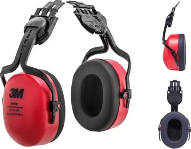 Abafador De Ruídos Tipo Concha Acoplável Muffler 3m Cor Vermelho