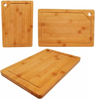 Tabua de Bambu Carne Madeira Churrasco Grande Legumes 40X30 Bamboo