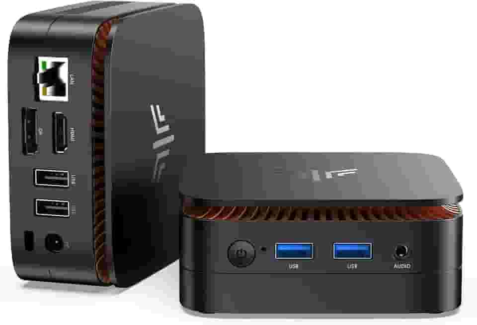 KAMRUI Mini computador Essenx E1 com processador N150, 16GB DDR4 512GB M.2 SSD Mini PC, suporte para PC pequeno Dual 4K, WiFi, Ethernet, Bluetooth, Mini Desktop PC para empresas