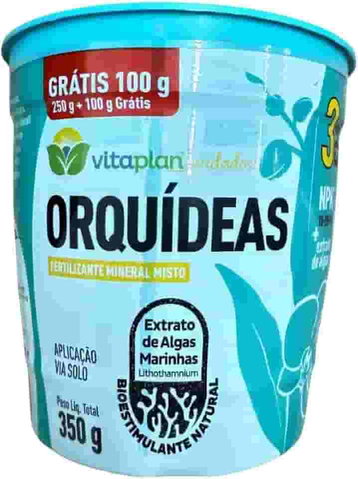 Fertilizante Adubo Para Orquideas 350g Flores Super Premium Npk 10-20-10 Micro Nutrientes Com Vaso