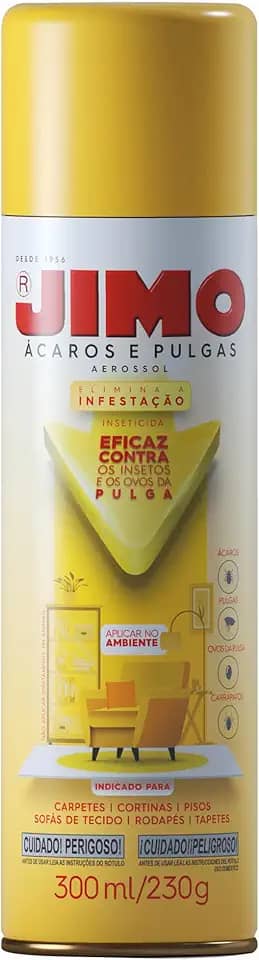 JIMO Combate Acaros Pulgas Carrapatos Interrompe Crescimento Sem Fragrancia Aerossol 300ml