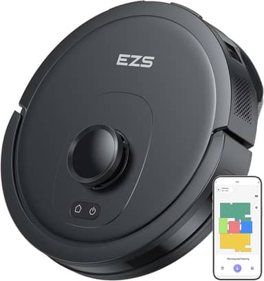 Aspirador Robô EZS E10, Sucção Ultra Forte de 5.500 Pa, Navegação a Laser iPath, para Limpeza Profunda de Pisos, Ideal para Cabelos e Pisos Duros