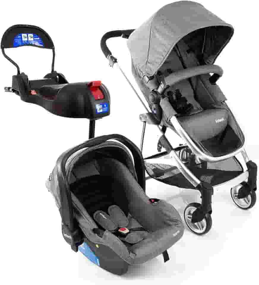 Travel System Infanti, Epic Lite Trio, com Isofix, Grey Steel
