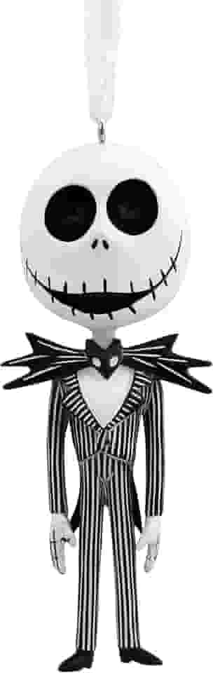 Hallmark Enfeite de Natal de Jack Skellington de O Estranho Mundo do Pesadelo de Tim Burton da Disney, resina, 3,5 x 9 x 3,1 cm,