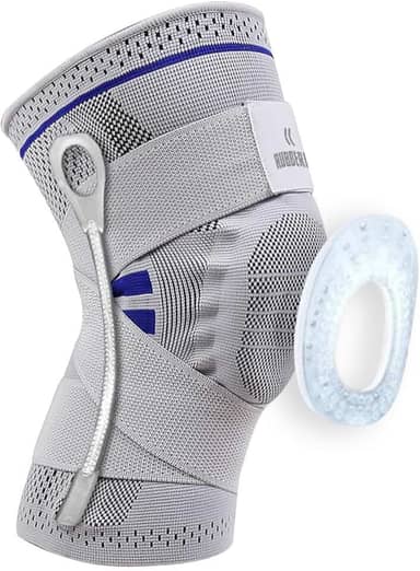 Joelheira de Compressão Profissional M Strap Academia Corrida Jiu Jitsu Esportes Para Proteção Recuperação do Joelho Rubber Fit