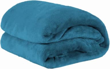 Cobertor Casal Manta Microfibra Fleece 01 Peça Azul
