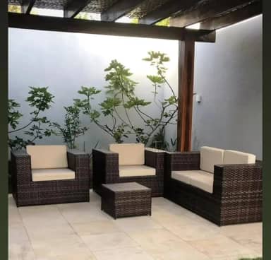 Sofá Para Varanda, Jogo Área Externa, Varanda, Jardim Móveis (Argila)