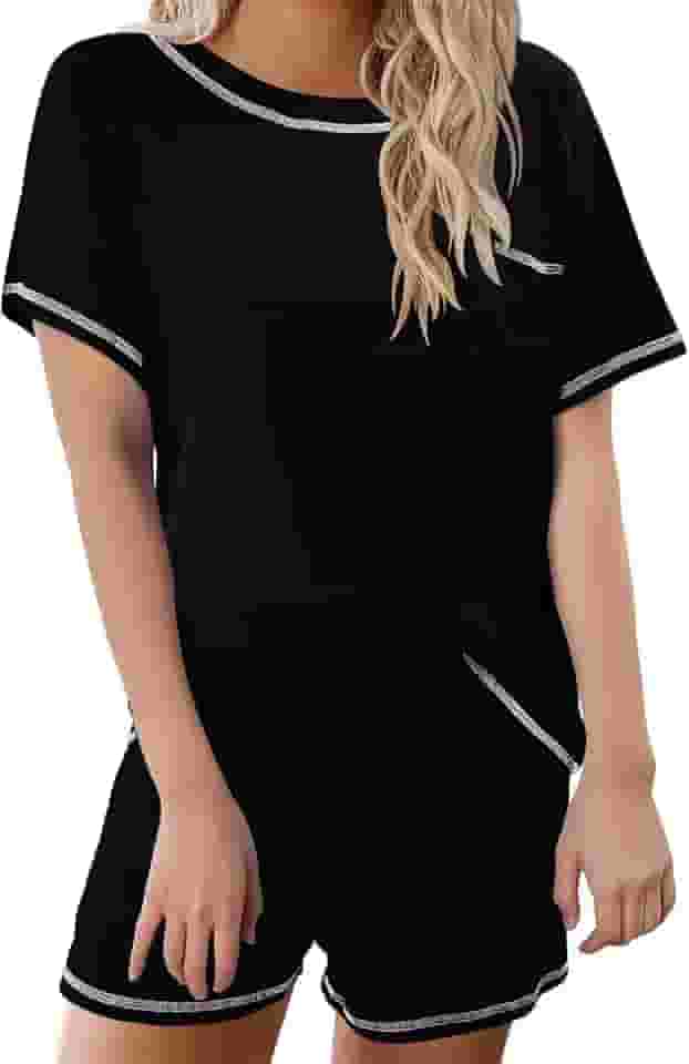 Conjunto de 2 peças de pijama feminino aconchegante, roupa de dormir pequena e quente