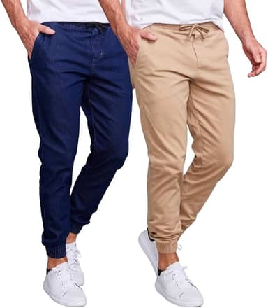 Kit 2 Calça Jeans Masculina Jogger Com Punho