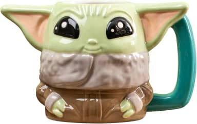 Zak Designs Caneca de café de cerâmica esculpida Star Wars The Mandalorian para bebidas quentes, lembrança colecionável com personagem 3D exclusivo (340 g, Grogu)