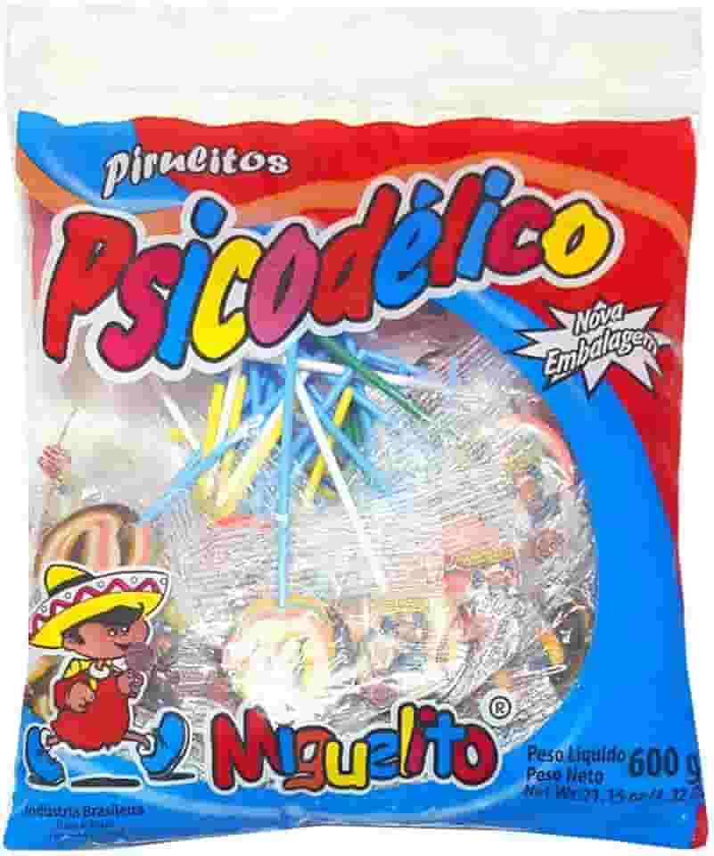 Pirulito Psicodélico Tutti Frutti Colorido c/50 - Miguelito
