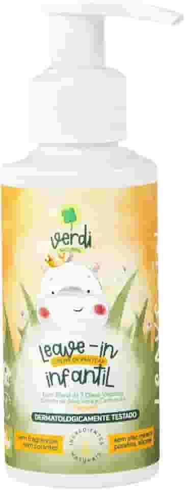 Leave In Verdi Natural Creme De Pentear Infantil Natural Com Blend De 7 Óleos Essenciais E Extrato De Aloe Vera E Camomila + Pantenol Para Bebês e Crianças