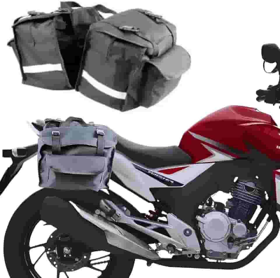 Alforge Bau Bolsa Traseira Universal 40l Bauleto Para Moto Black Luxo