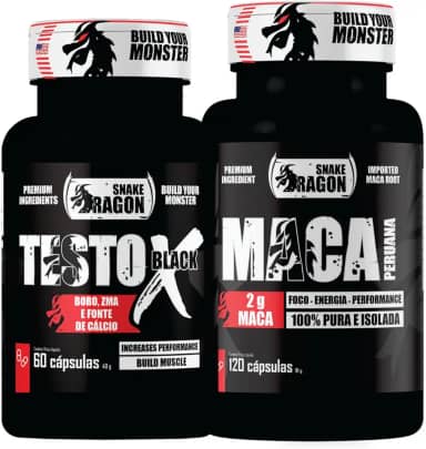 Kit 1x Maca Peruana Negra 120 Capsulas 2000mg Black Pura Premium Importada Para Homens e Mulheres Original + 1x Vitaminas e Minerais X Black 60 Capsulas Boro Magnésio Vitamina B6 B12 e D