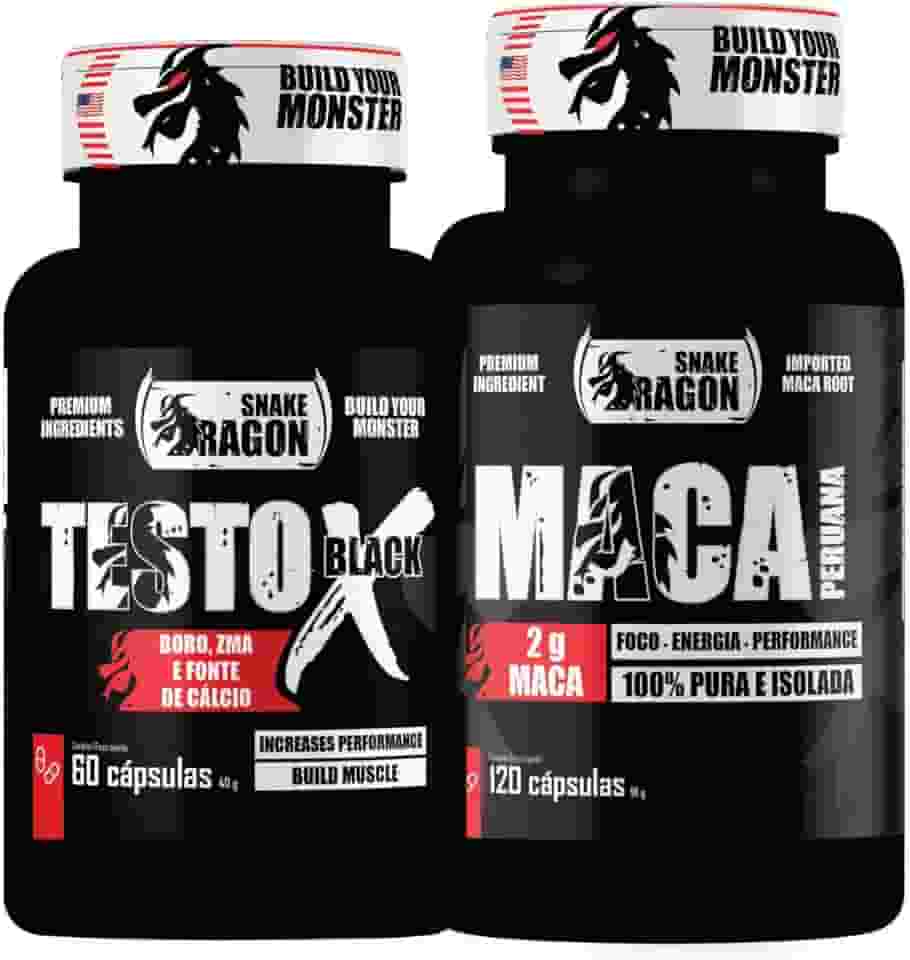 Kit 1x Maca Peruana Negra 120 Capsulas 2000mg Black Pura Premium Importada Para Homens e Mulheres Original + 1x Vitaminas e Minerais X Black 60 Capsulas Boro Magnésio Vitamina B6 B12 e D