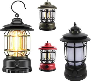 Lampião Luminária Lanterna LED Recarregável Portátil, Camping, Pesca, Acampamento, Barracas De Rua, Trailer, C/Regulagem De Intensidade, Luz Potente, Gancho P/Pendurar, Bateria Longa Duração, Globi.