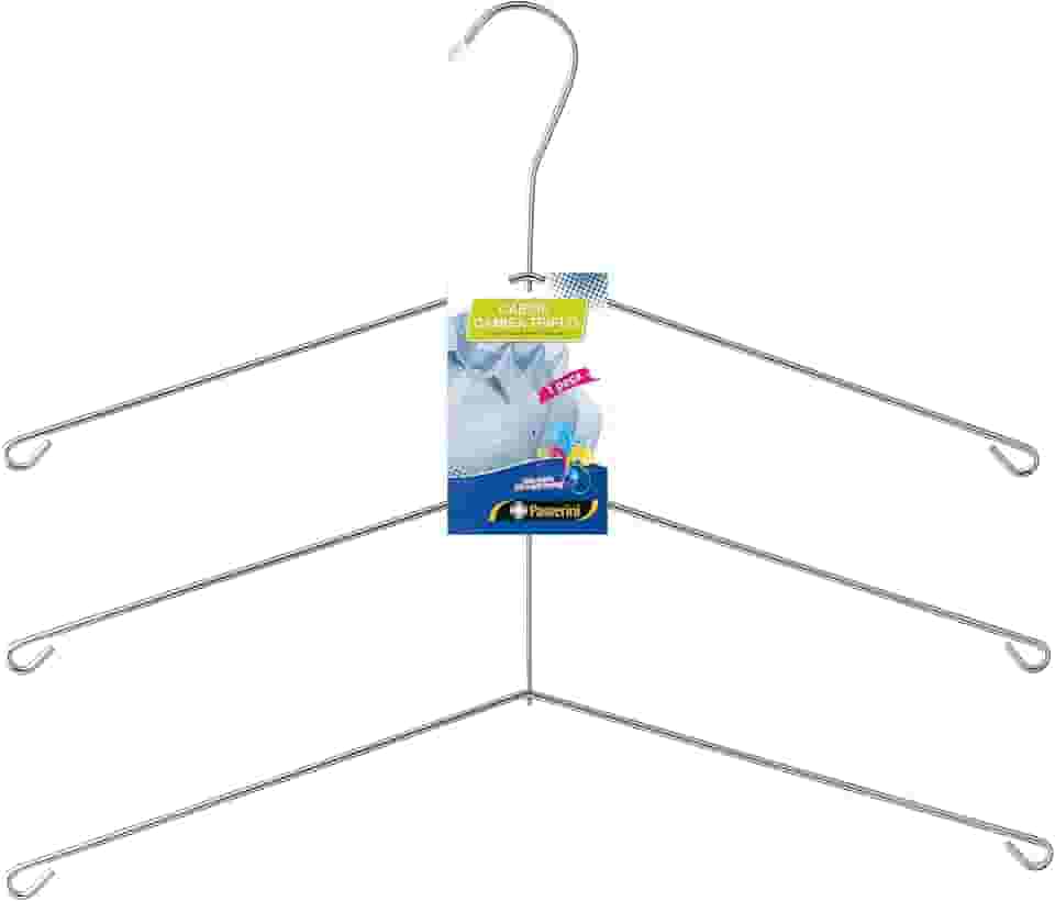 Cabide para Camisa Triplo Camiseiro Cromado Organização Roupa Armário