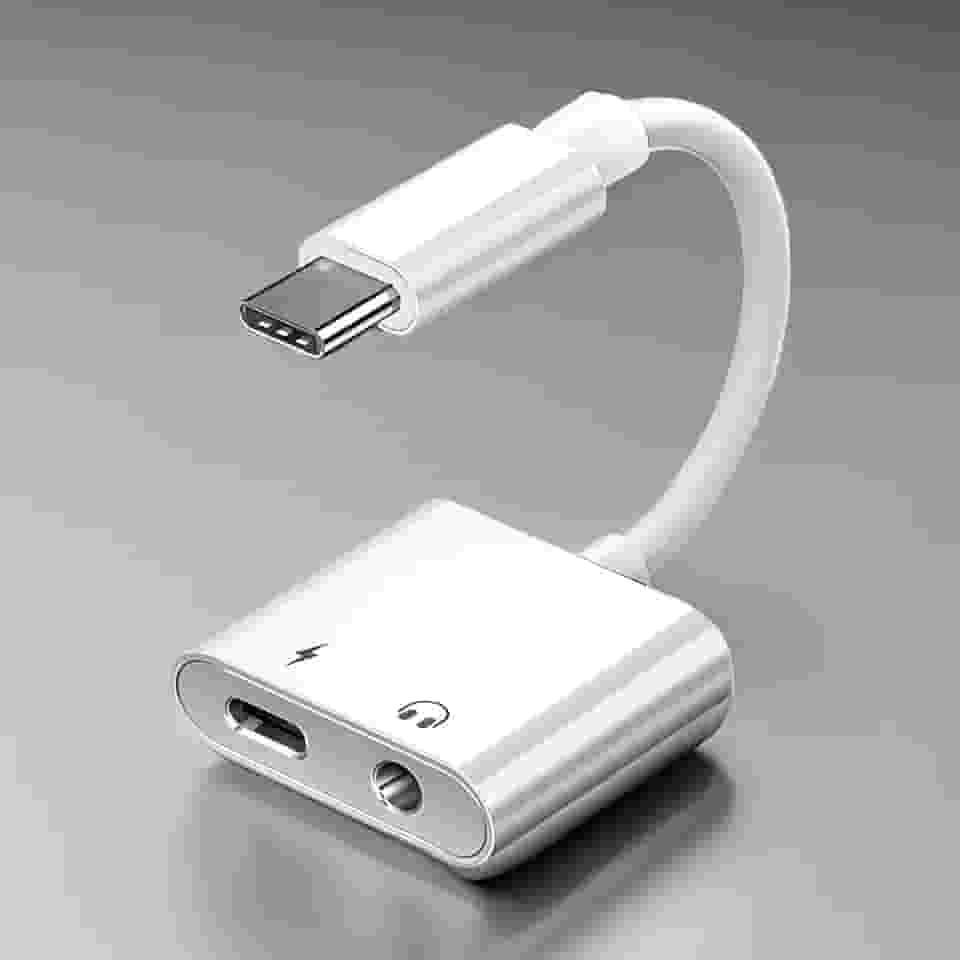 Adaptador Tipo-C Para P2 Fone De Ouvido Universal, Com Entrada De Carga Rápida, Compatível Com Todos Os Modelos De Celular, Marca VARENZIA