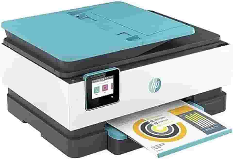NEWHP OfficeJet Pro 8028e tudo em um impressora a jato de tinta colorida sem fio, scanner, fax, Ethernet, 20 ppm, impressão frente e verso automática, tela sensível ao toque, 6 meses de tinta