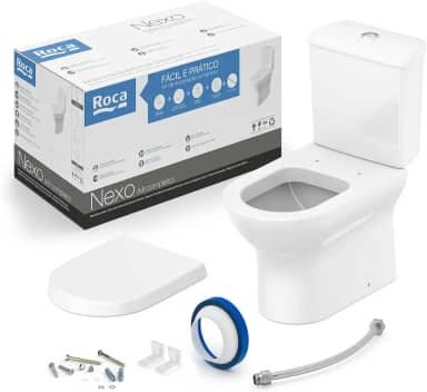 Kit de Bacia com Caixa Acoplada e Itens de Instalação Nexo Roca
