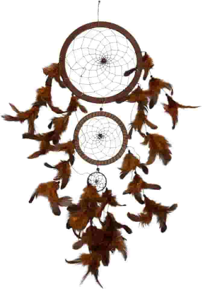 Filtro dos Sonhos 60cm Apanhador Marrom Escuro Grande Decoração