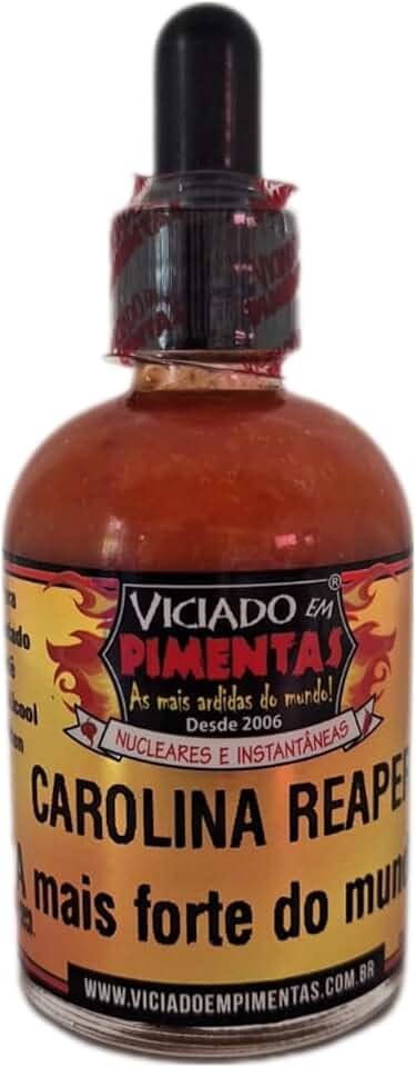 Molho De Pimenta Carolina Reaper Sem Glúten Mais Ardida Do Mundo
