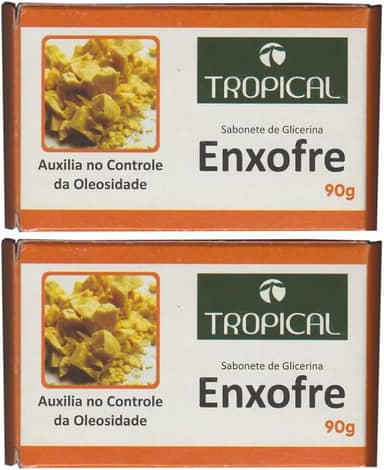 Sabonete de Glicerina Enxofre 90g Tropical | Kit 2 Barras