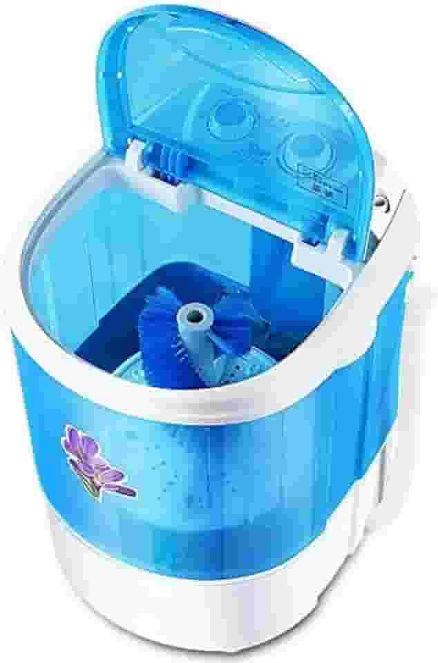 Mini máquina de lavar portátil, lavadora automática de sapatos, lavagem compacta e rotação, energia translúcida e economia de tempo
