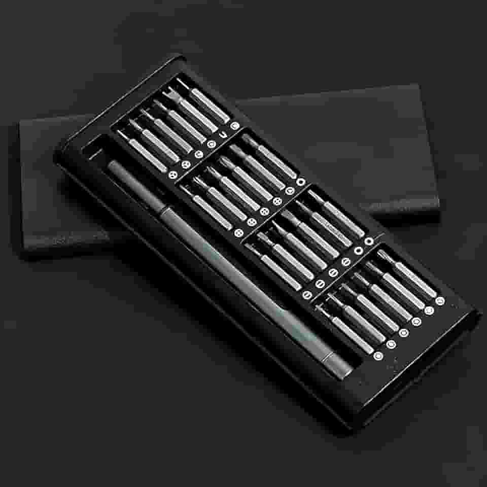 Kit de chave de fenda magnética multifuncional 24pcs com ferramentas de alça removíveis para impressora 3D Celular Smartphone Console de jogos Tablet PC Móveis Reparação de bicicletas ao ar l