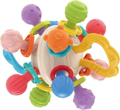 Maxi Baby Mordedor Chocalho Bebê Bola Sensorial Massageador